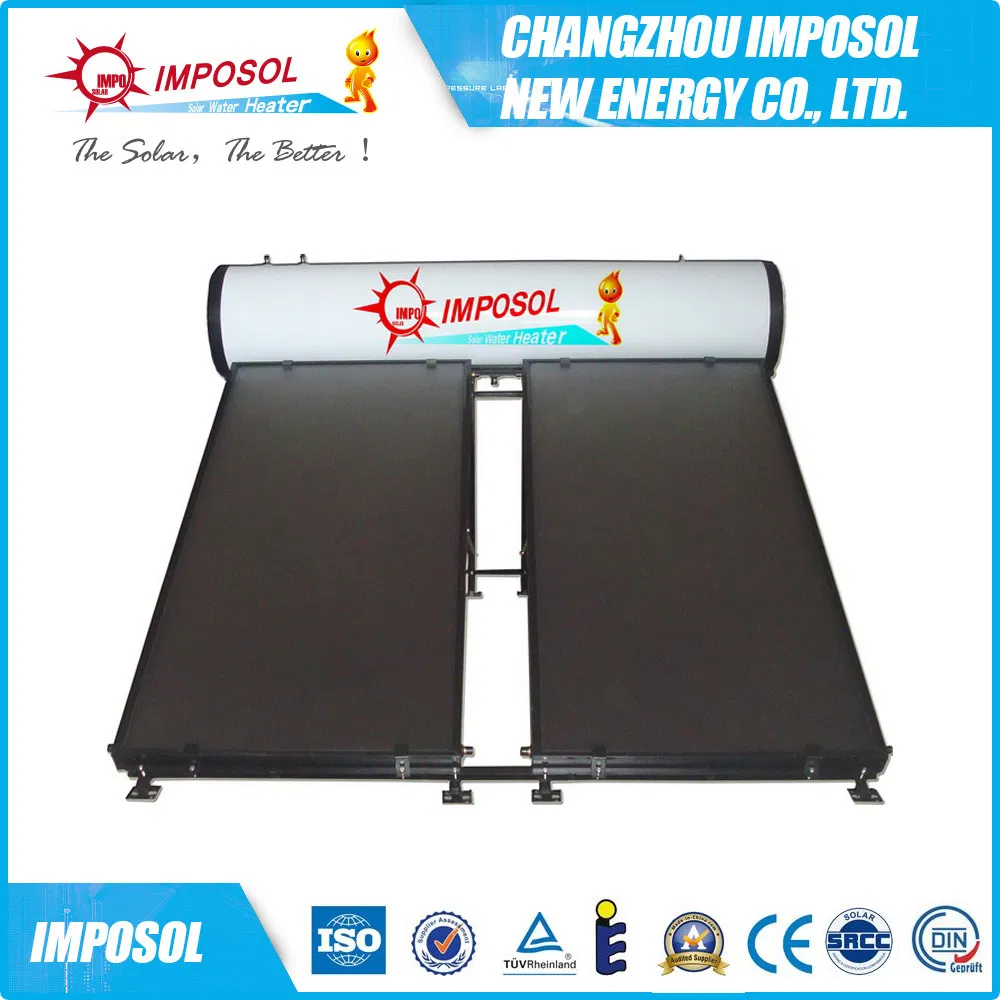 Capteur solaire thermosiphon à panneau plat en chrome noir